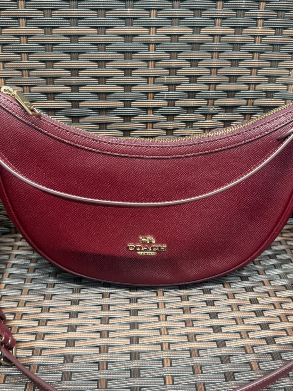 NWT Coach Aria Shoulder Bag CCL28 leather DARK WINE